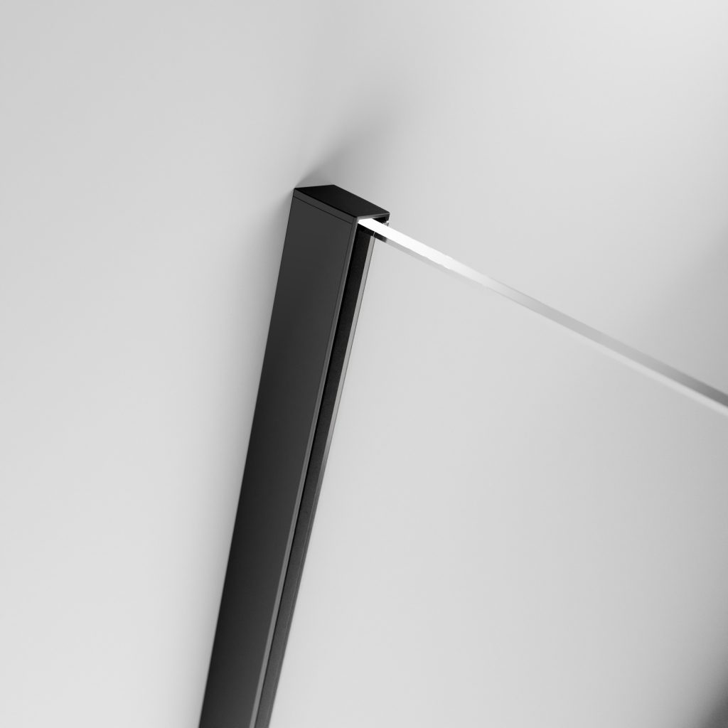 Cabină Duș pătrată, Black line, Ușă culisantă, Sticlă Securizată, 8 mm, Zender, 1200 x 1200 mm - imagine 4