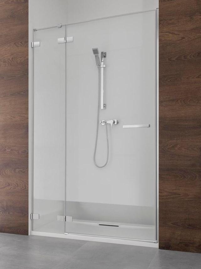 Cabină De Duș, Ușă Batantă, Crom lucios, Sticlă Securizată, 8 mm, 1300 x 2100 mm - imagine 2