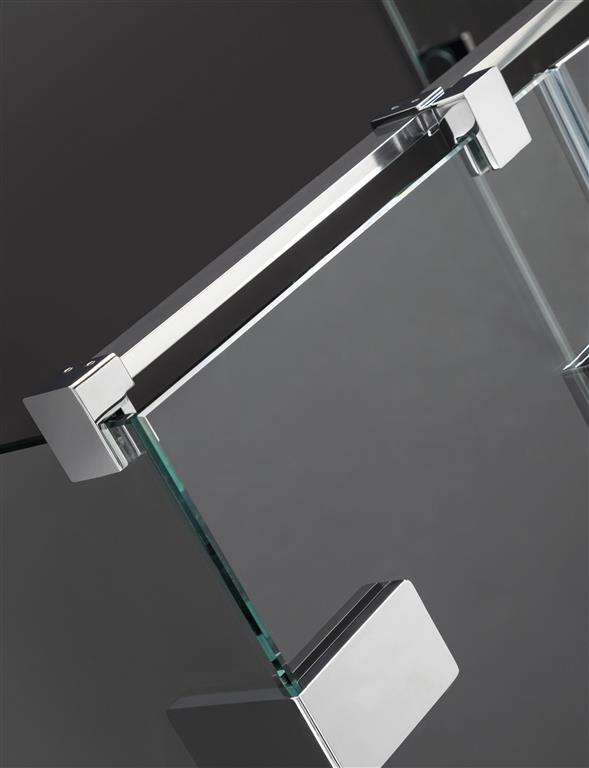 Cabină De Duș, Ușă Batantă, Crom lucios, Sticlă Securizată, 8 mm, 1300 x 2100 mm - imagine 8
